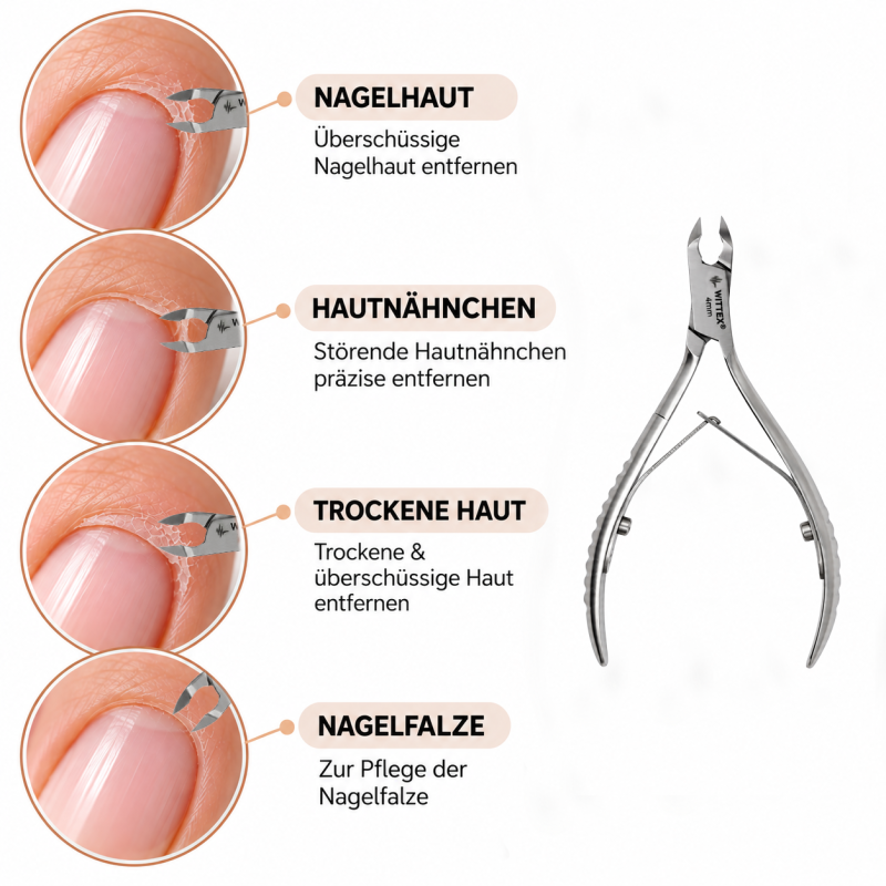 Nagelhautzange 4 mm – Präzise Hautzange für Maniküre & Pediküre